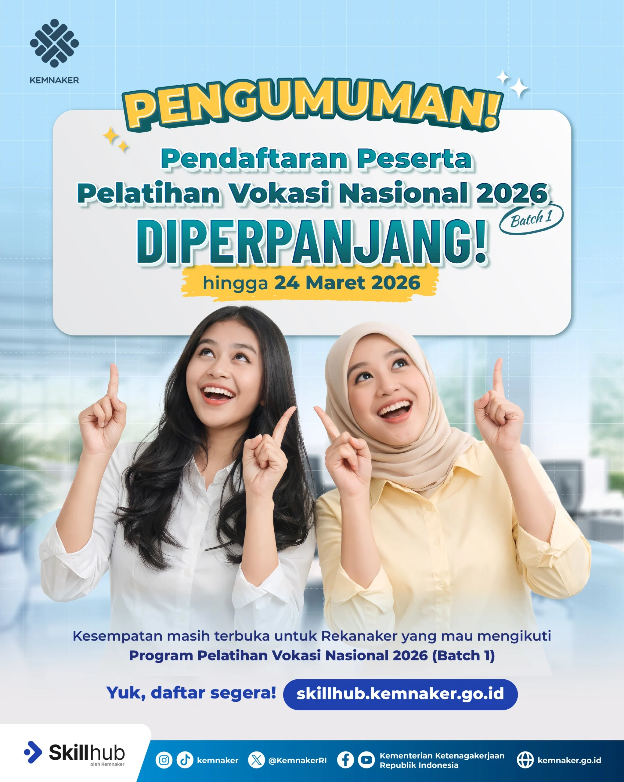 Kementerian Ketenagakerjaan Buka Pendaftaran Pelatihan Vokasi Batch 2 dengan 24 Pilihan Kejuruan